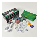 Kit Poker 200 Fichas Toalha Dealer 2 Blinds 2 Baralhos