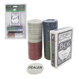 Kit Poker Jogo 54 Cartas Baralho 48 Fichas Numerada Profissi
