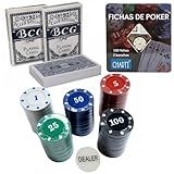 Kit Poker Profissional 100 Fichas Numeradas