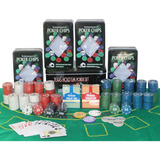 Kit Poker Profissional Em Lata 600 Fichas Texas Hold em Set