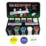Kit Poker Profissional Lata 200 Fichas Numeradas Completo