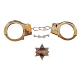 Kit Policia Policial Brinquedo Distintivo Algema Metal