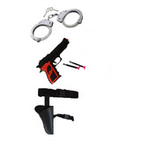 Kit Policial - 1 Coldre + 1 Pistola + 1 Algema