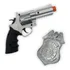Kit Policial Cosplay Distintivo Revolver Brinquedo Fantasias