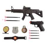 Kit Policial Infantil Metralhadora E Pistola