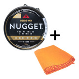 Kit Polidor Sapato Bolsa Couro 1 Nugget Preto Cera 1 Flanela