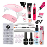 Kit Poligel Alongamento De Unha Cabine Mini Lixa F1 Tip