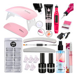 Kit Poligel Alongamento De Unha Cabine Mini Lixa F1 Tip