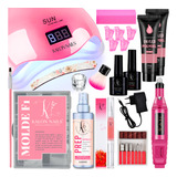 Kit Poligel Alongamento Em Gel Polygel Cabine Lixadeira