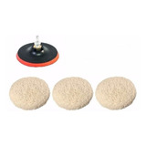 Kit Polimento Adaptador Disco 125mm C 3 Boinas 40 Lixas