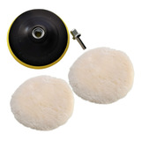 Kit Polimento Automotivo 2 Boinas Lã Disco 125mm Furadeira