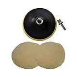 Kit Polimento Automotivo C Disco Base Aderente 2 Boinas Lã