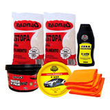 Kit Polimento Carros E Motos Ceras Massa De Polir E Estopas