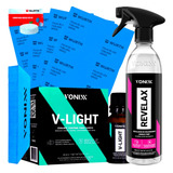 Kit Polimento Farol Revelax Lixa Vitrificador V light Vonixx
