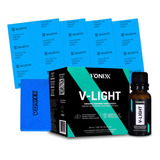 Kit Polimento Farol Vitrificador V light 20ml Lixas Vonixx