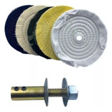 Kit Polimento Inox Rodas 6 Pol 15cm Esmeril 1 2