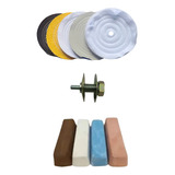 Kit Polimento Moto Espelho Marrom Azul Bca Rosa Roda 6 Pol
