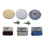 Kit Polimento Moto Espelho Massa Marrom Azul Bca Roda 4 Pol