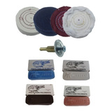 Kit Polimento Moto Furadeira Espelho Marrom Azul Bca Rosa