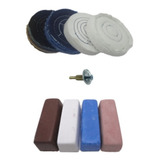 Kit Polimento Moto Furadeira Espelho Marrom Azul Bca Rosa