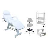 Kit Poltrona Fixa Reclinavel Mocho Carrinho Aux Escada Tatto