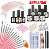 Kit Poly Gel 6w Uv Led Lâmpada Gel Nail Polonês Art Kit