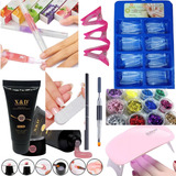 Kit Polygel Poligel Alongamento De Unha Cabine 6w Molde F1 