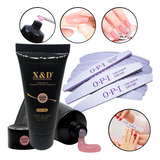 Kit Polygel Poligel Alongamento De Unha Cabine Molde F1 Brin