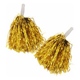 Kit Pom Pom Metalizado 10 Pares Líder De Torcida Festa