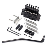 Kit Ponte Flutuante Floyd Rose Para Guitarra C  Lock Nut Cor Preto