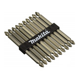 Kit Ponteira C 10 Bit Ponta Dupla Philips Ph2 Makita Longo