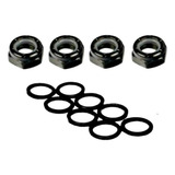 Kit Porcas E Arruelas Universal Truck Skate Long Stronger