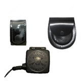 Kit Porta Algemas Fechado porta Chave Couro E Fiel Retratil