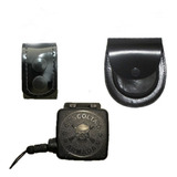 Kit Porta Algemas Fechado porta Chave Couro E Fiel Retratil