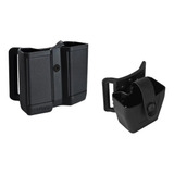 Kit Porta Carregador Duplo Porta Algema Passador Preto