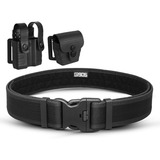 Kit Porta Carregador E Algema Cinto Tático Cáqui Tan Prf