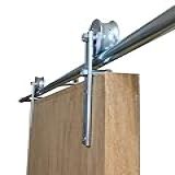 Kit Porta Celeiro 2 Roldanas Aparente Tubular 1 80 M Brilhante Al Fer