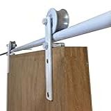 Kit Porta Celeiro 2 Roldanas Aparente Tubular 2 00 M Branco Al Fer