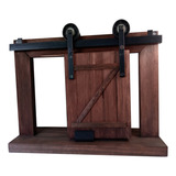 Kit Porta Celeiro Cantoneira Roldana Aparente Preto 1 60mt