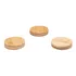 Kit Porta Copos De Bambu Redondo 12 Peças   Mozcada Cor Marrom