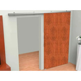 Kit Porta Correr Até 70cm Trilho Natural 1 4m C Acabamentos