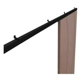 Kit Porta Correr Ate 70cm Trilho Preto 1 4mt Com Acabamentos
