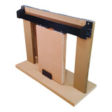 Kit Porta Correr Até 80cm Roldanas Trilho Preto De 1 6m