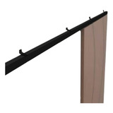 Kit Porta Correr De Até 75cm Trilho 1 50mt Inteiro Preto