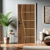 Kit Porta De Madeira 215x85cm Batente De Aço 14cm Duraplac Marrom