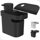 Kit Porta Detergente Esponja Organizador E Rodinho De Pia
