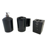 Kit Porta Escovas Contonete E Algodão Dispenser Sabonete