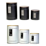 Kit Porta Mantimentos 3 Peças Conjunto Latas De Decoração