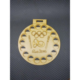 Kit Porta Moedas Olimpíadas Rio 2016 Forma Medalha Mdf