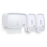 Kit Porta Papel Toalha E 02 Saboneteiras Invoq Compacta